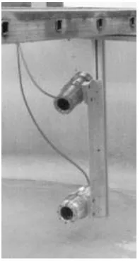 Figure 3.4: The stereo camera setup as used in[water is clear enough) to detect the 3D positionof the ﬁsh