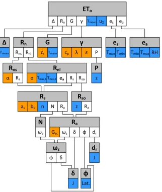 Figure 2.1: Schedule of the variables and parameters in the model. 