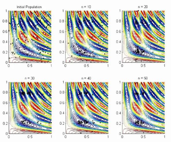 Figure (2.4.5): Genetic algorithm applied tofix); chromosomes at various generations