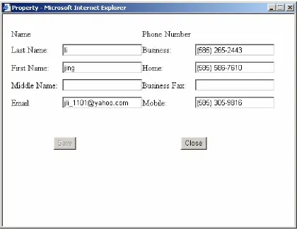 Fig. 2.6 the Property Page for Editing User Information 
