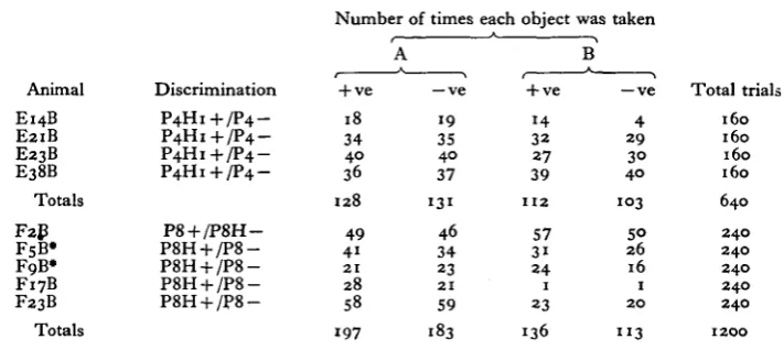Table 2. Details of individual performances from the experiments 2