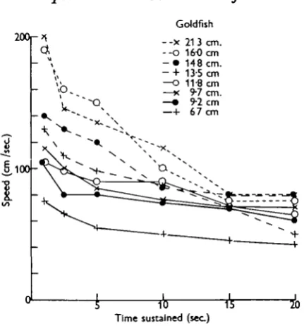 Fig. 7. Data shown in Fig. 6 with the speed in every case divided by the length of the specimenconcerned raised to the power of 0-71