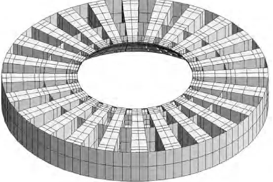 Fig. 14 Finite element model of the analysed structure