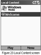 Figure 23 Local Content screen