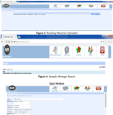 Figure 3. Reading Material Uploaded 