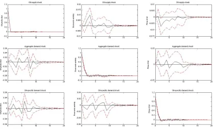 Figure 5.1: Structural impulse response of the conventional structural VAR model