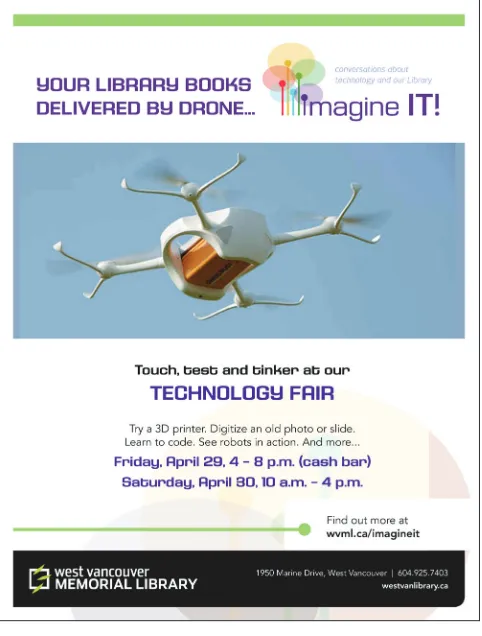Figure 4. An example of the posters placed throughout the library and community with audacious statements to grab people’s attention and get them thinking about what technol-ogy can do for them