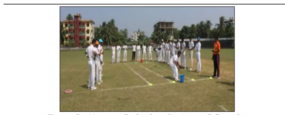 Figure 3:  Participating in Eye hand coordination test (Ball transfer) 