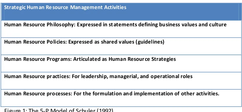 Figure 1: The 5-P Model of Schuler (1992) 