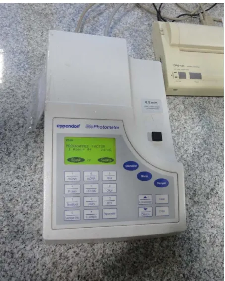 FIGURE 5: EPPENDORF BIOPHOTOMETER TO MEASURE  CONCENTRATION OF RNA 