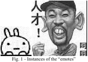 Fig. 1 - Instances of the “emotes”  
