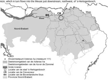 Figure 2 Catchment Aa including the catchment of the Astense Aa (Velner et al., 2008a) 