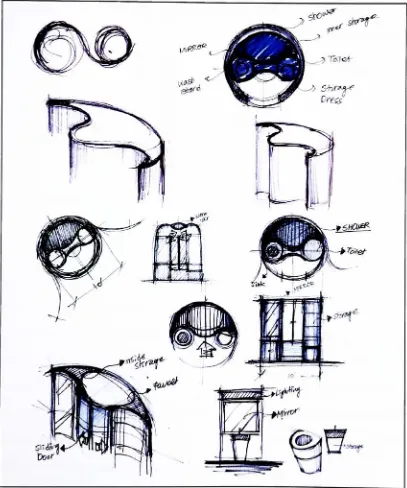 Fig 4. 32 Bathroom idea sketches