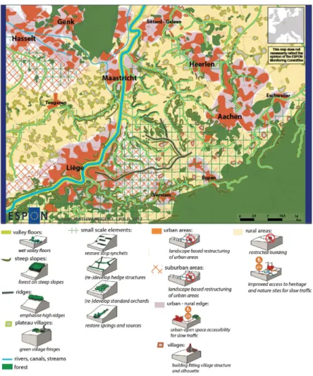 Figure 3.5 Overall landscape framework for landscape development in the Three  Countries Park (Source: Lohrberg et al