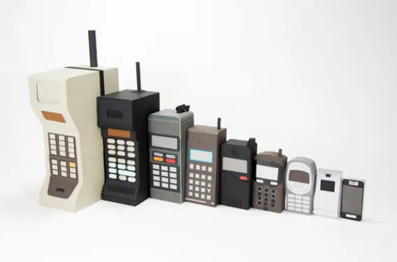 Fig. 2 This artwork of mobile phone design as Russian dolls by Kyle Bean shows this evolution of mobile phone