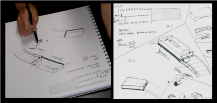 Figure 7 Exploring fixing mechanism, 17th minute of conventional sketching protocol