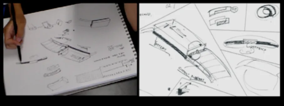 Figure 8 Exploration of current frame through sketching, 20th minute of conventional sketching
