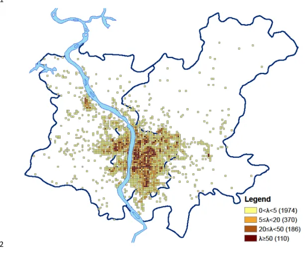 Fig. 2 .  Arrival rate distribution (unit: veh/day). 