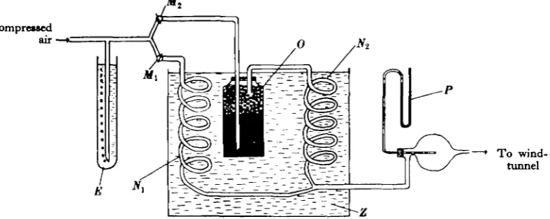 Fig. 5. E, constant head device; Mlt Mt, taps; Nlt Nt, heating coils; O, wash-bottle;P, oil manometer; Z, water-bath.