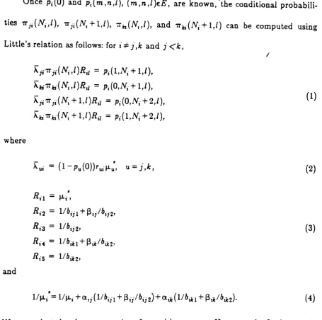 figure 2. This event occurs when a unit from queue 1 arrives at queue 2 to find