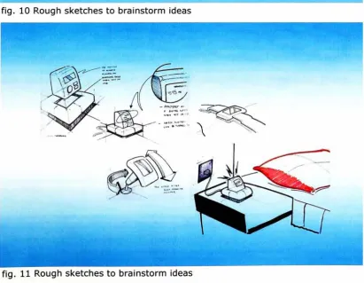 fig. 11 Rough sketches to brainstorm ideas