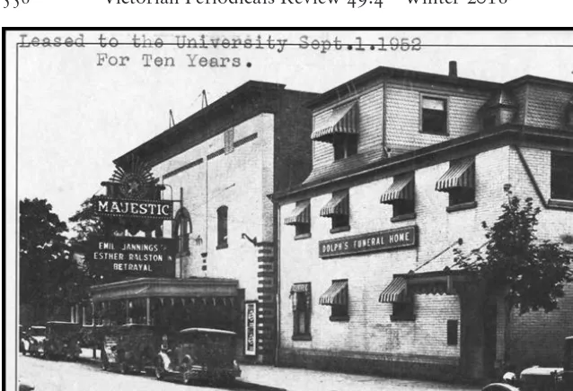 Figure 5Street, Ann Arbor, . Postcard of the Majestic Theater and Dolph’s Funeral Home on Maynard 1929