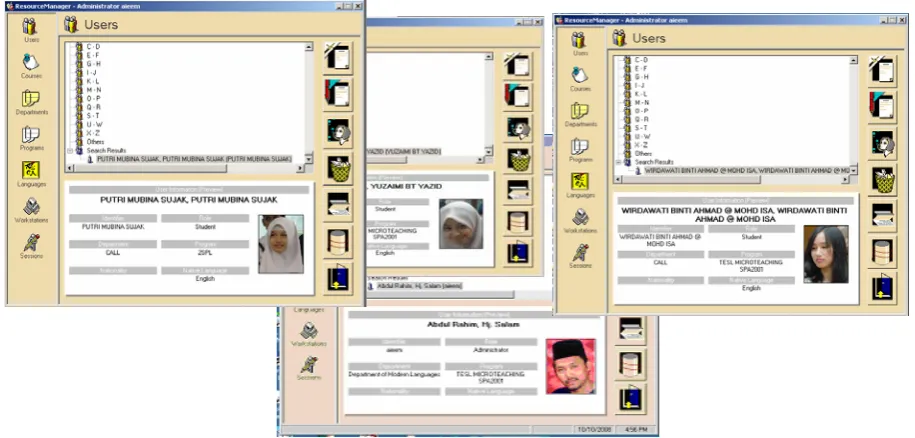 Figure 3 : Sanako Study 300 Library Pilot Log on Interface  