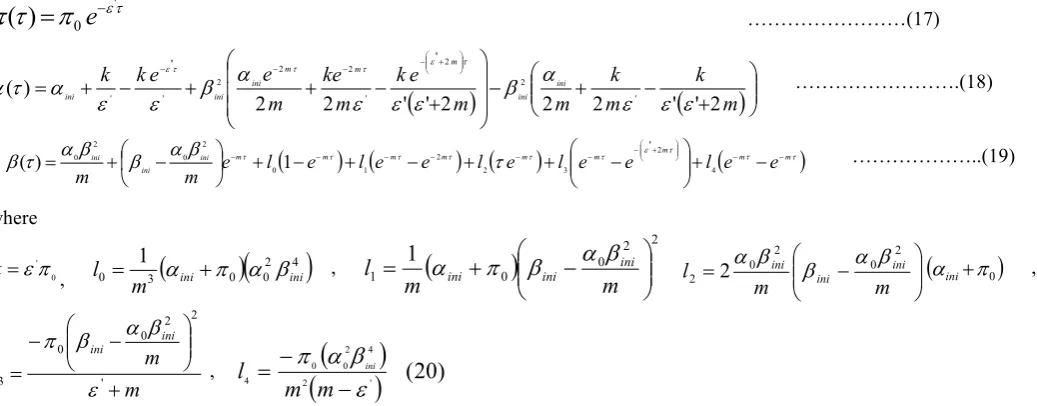 Fig. 2. Comparison of concentration of  for '5.0,'3.10and various values of m . Doted lines represent  the analytical solution and solid lines the numerical solution 