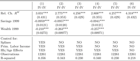 Table 5: Long-Run Effects on Wealth Accumulation
