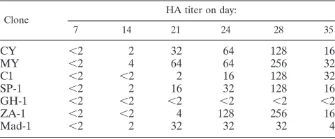 TABLE 1. JCV DNA clones used in this study
