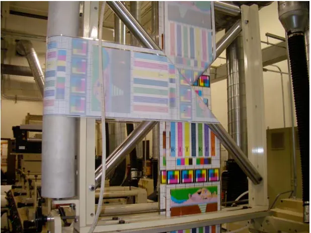Figure 4: An inverse bar flips the web during the printing operation. 