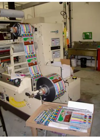 Figure 6: Pallet containing printed rolls, make ready waste and unprinted substrate.  