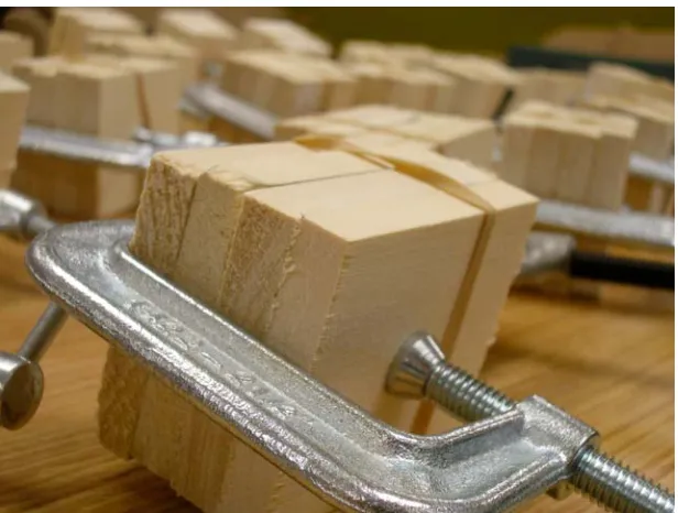 Figure 8: Pressure is applied to the samples during the blocking and offsetting test. 