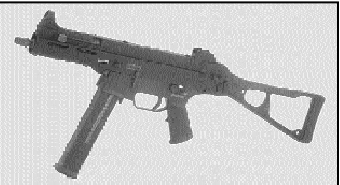 Fig. 1   UMP with buttstock open, left side view