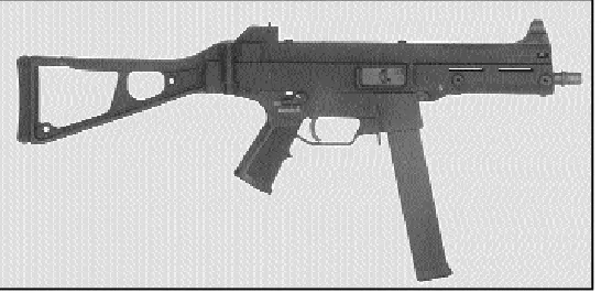 Fig. 4   UMP with carrying sling, left side view