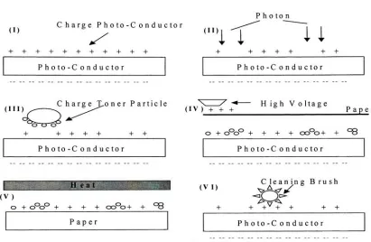Figure 2.6: The Steps in an Electrophotographic Process