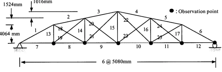 Fig. 1. The geometry shape of truss structure 