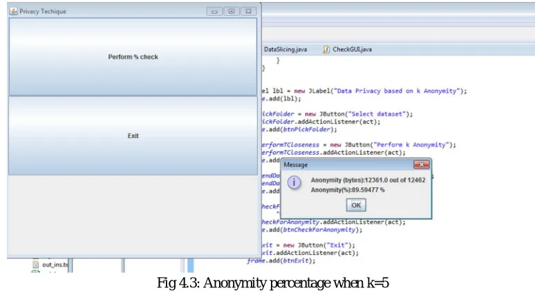 Table 5.2: JAVA simulation result 