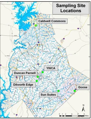 Figure 1:  Sampling Site Locations - Overview 