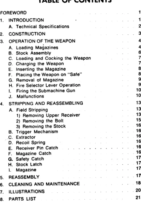 TABLE OF  CONTENTS 