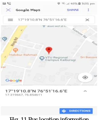 Fig. 11 Bus location information  