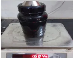 Fig. 3.2.1: Pycnometer filled with carbon black powder  & water 
