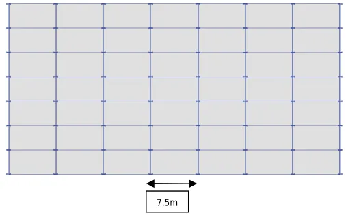 Fig -1: Typical plan of 20-story prototype building 