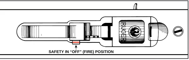 Figure 2. The underside of the trigger guard section of the rifle. In this illustration thesafety is shown in the “off” (fire) position