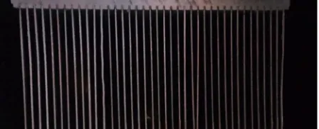 Table 3.1  3) Perforated Block: The figure shows the fabricated perforated block with u bend copper tubes to pass coolant from inlet to outlet of the block