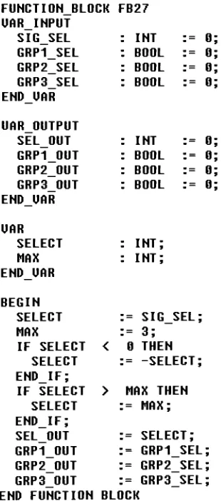 Fig 3.7 A function block in SCL