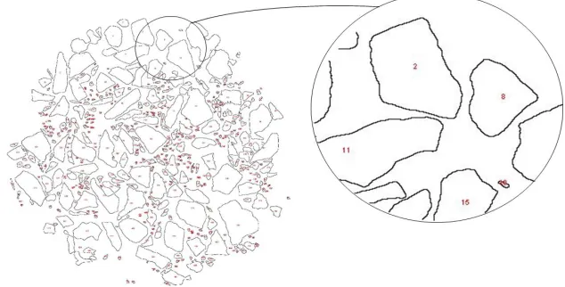 Fig. 5  2D image aggregate component of asphalt mixture 