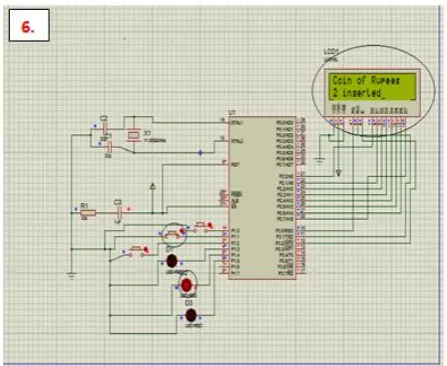 Fig. 6-At the initial stage the LCD will continuouslyand display the message “Please insert the coin”