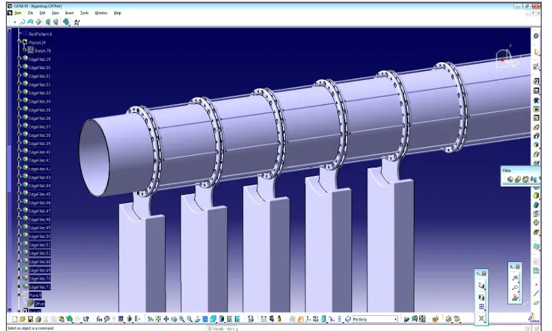 Fig. 2 Hyperloop System Tube 3D Model (CATIA V5 R20) 