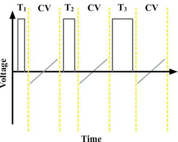 Figure 2.6: Voltage versus time waveforms illustration for program / erase time  measurements